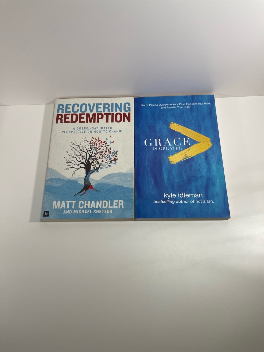 Christian Book Lot Of 2 Grace Is Greater: God's Plan & Recovering Redemption EUC